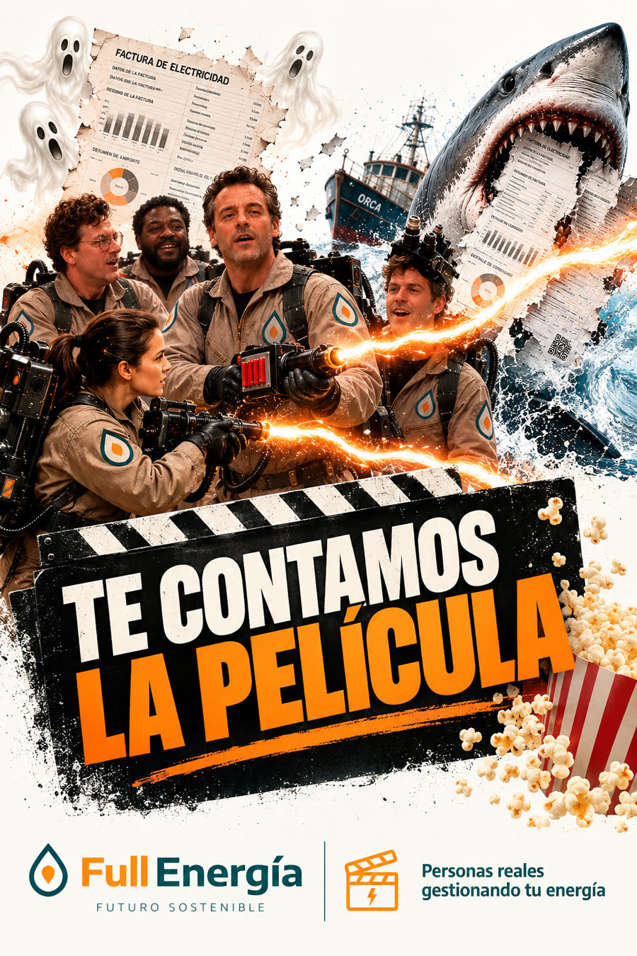 Cartel de la campaña Te contamos la película de Full Energía